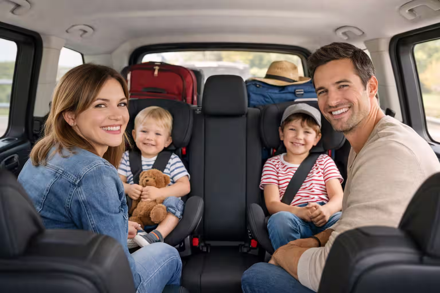 VTC longue distance famille - Trajets porte à porte avec sièges auto enfants