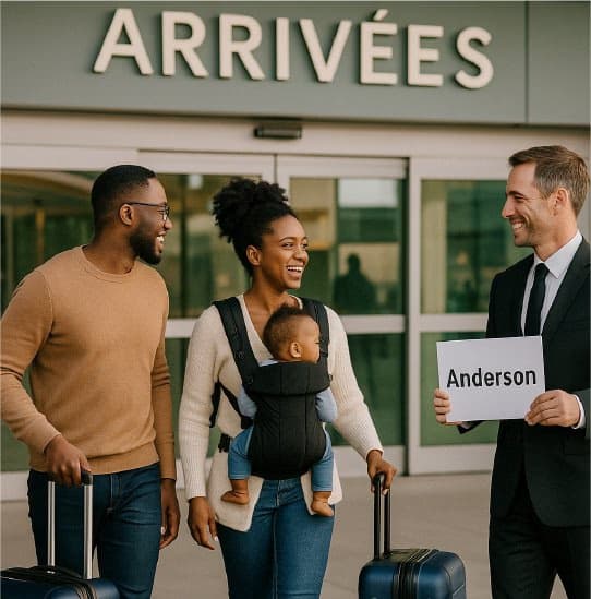 Airport transfer booking with car seats