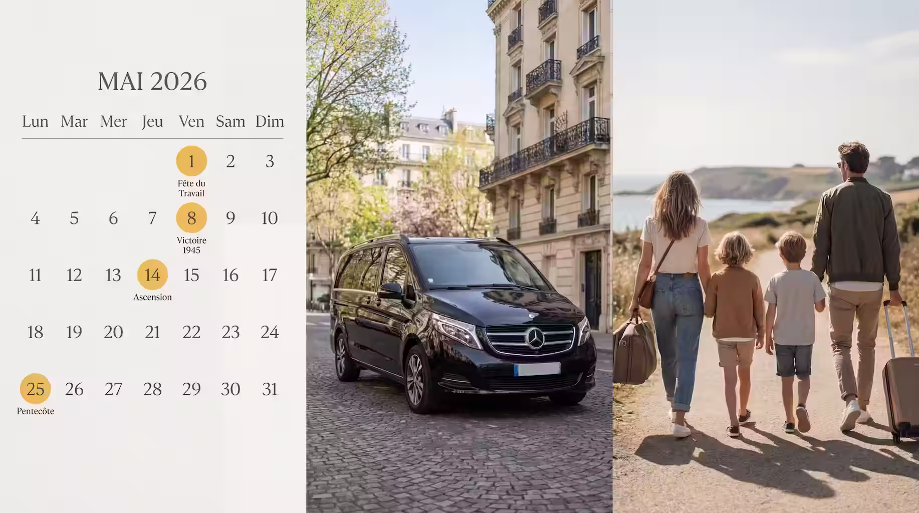 Family with children enjoying May bank holidays in Paris with Lajoieway