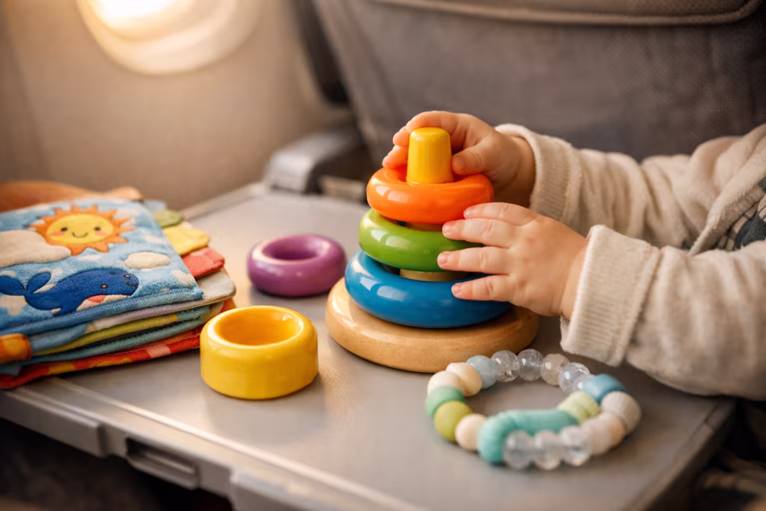 Keeping baby entertained on a plane - Activities
