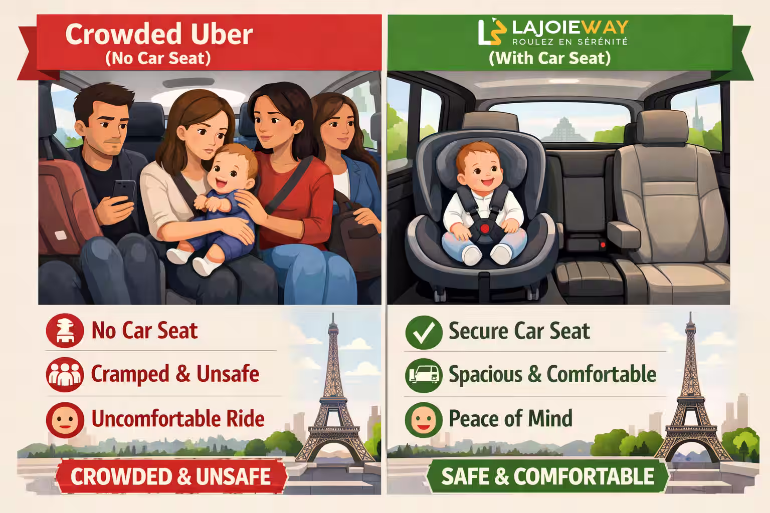 Uber vs Bolt vs Lajoieway comparison