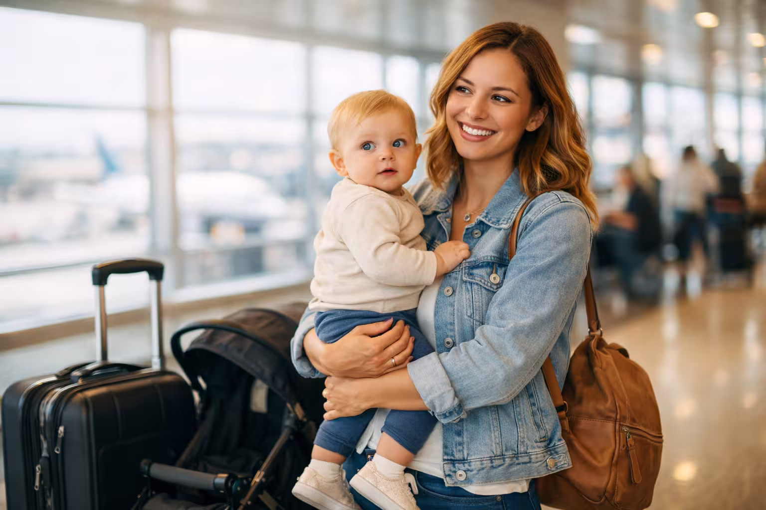 Voyager en avion avec bébé